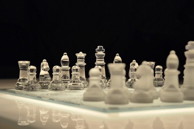 chess, chess pieces, glass