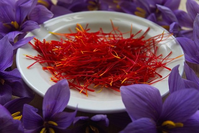 saffron, beautiful flowers, nature