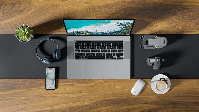 laptop, computer, office