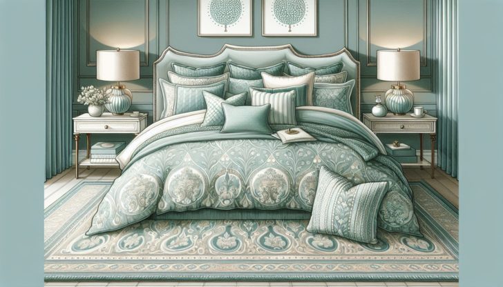 Coordinating comforter set with bedroom decor