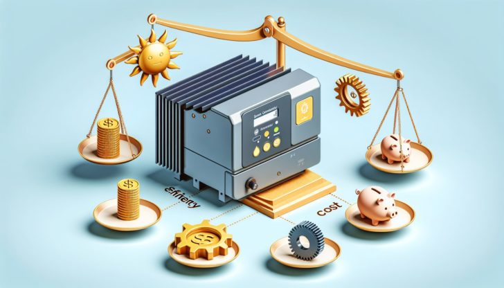 Illustration of factors to consider when choosing a solar inverter