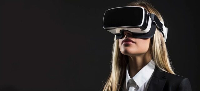 ai generated, woman, virtual reality