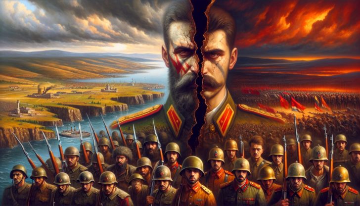 Artistic representation of the First Balkan War