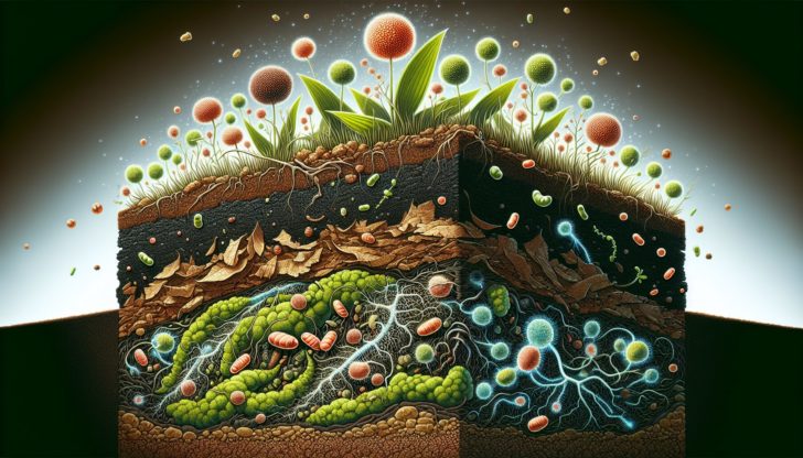 Illustration of soil health and organic matter