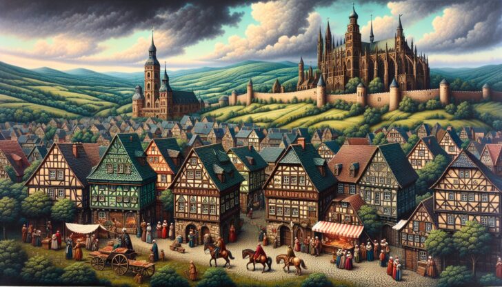 Illustration of medieval Saxony history