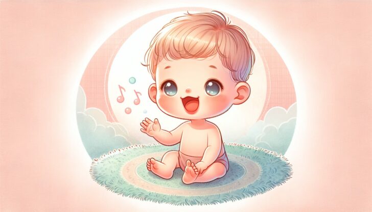 Illustration of a smiling baby