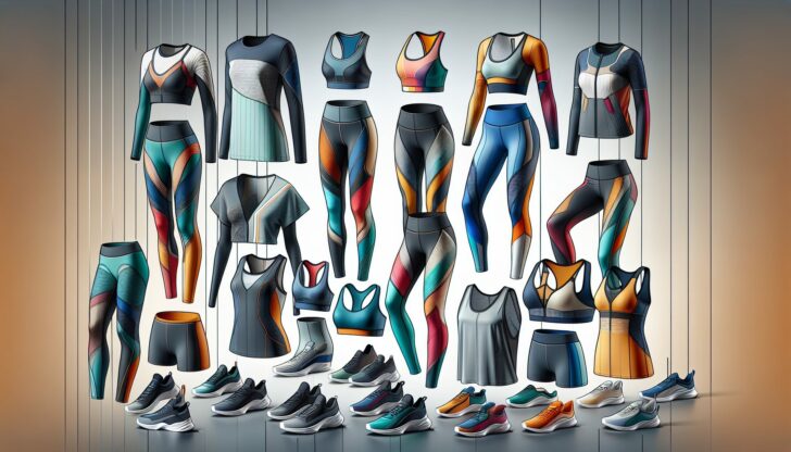 Illustration of women's workout wardrobe essentials