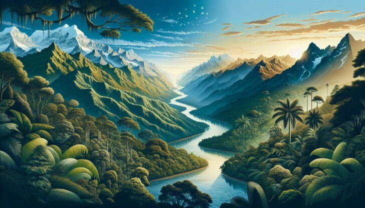 Illustration of Peru's Diverse Landscapes