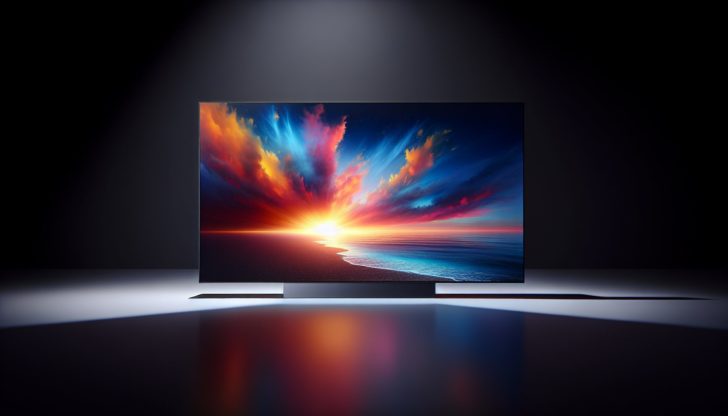 Artistic representation of a high-end OLED TV