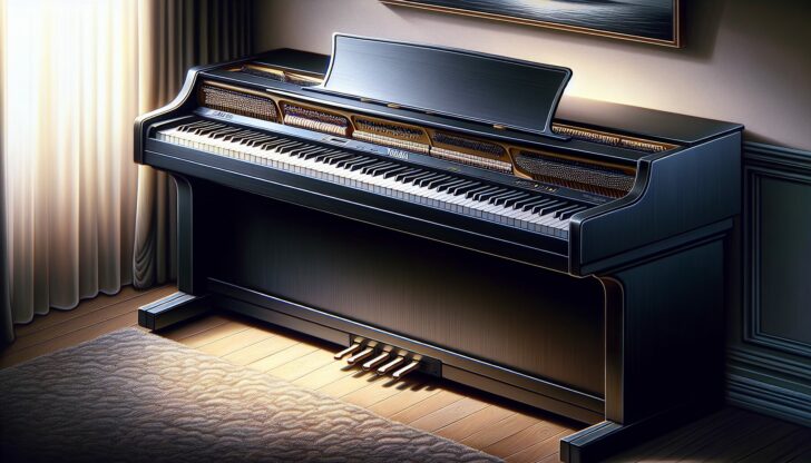 Illustration of the Yamaha YDP-144 home electric piano with GH3 action