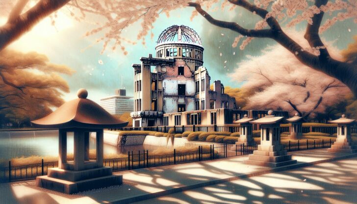 Illustration of Hiroshima Peace Memorial Park