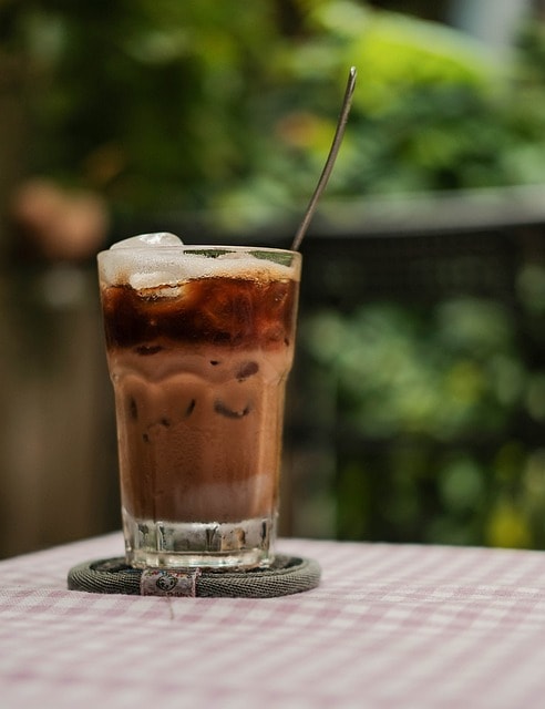 iced coffee, coffee, cold drink