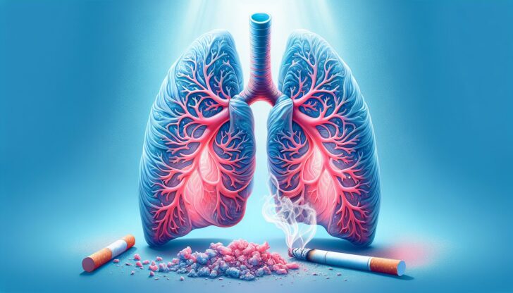 Healthy lungs with clear airways