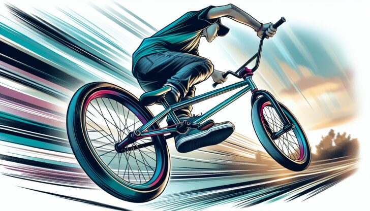 Illustration of a rider on a Sunday Blueprint BMX Bike