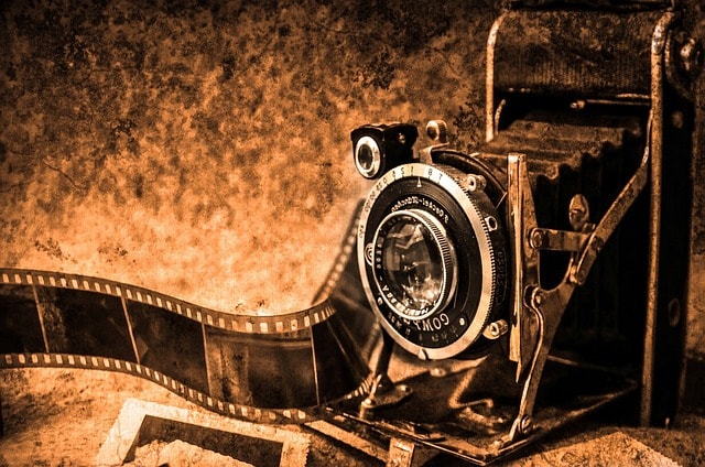 camera, film, vintage