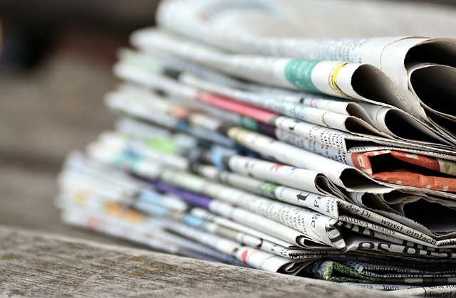 newspapers, pile of newspapers, press