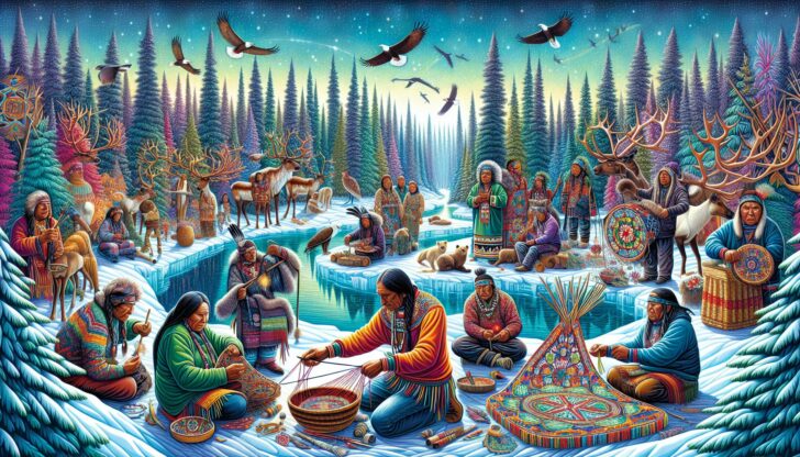 An illustration representing Indigenous communities in Northern Canada.