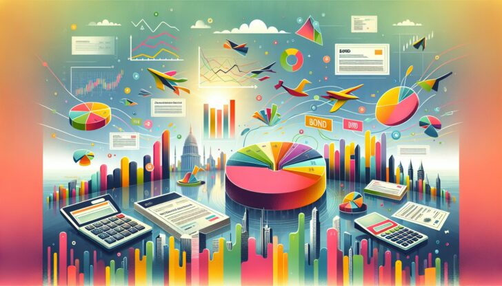 An artistic representation of various bond investment strategies.