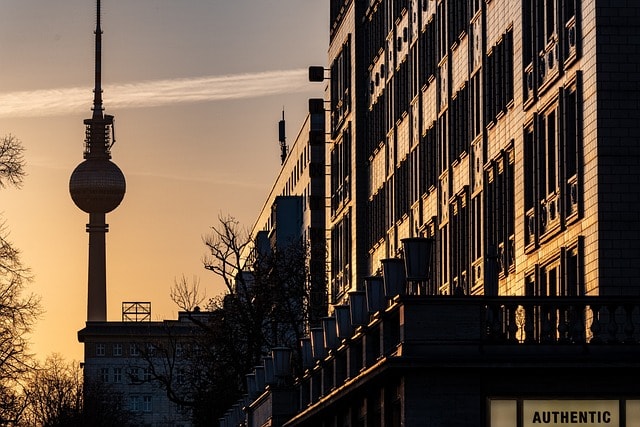 tv tower, building, evening