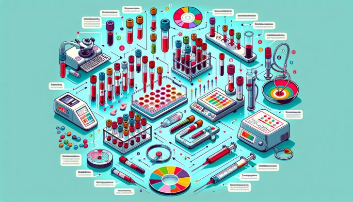 An infographic explaining the process of blood testing for food sensitivity.