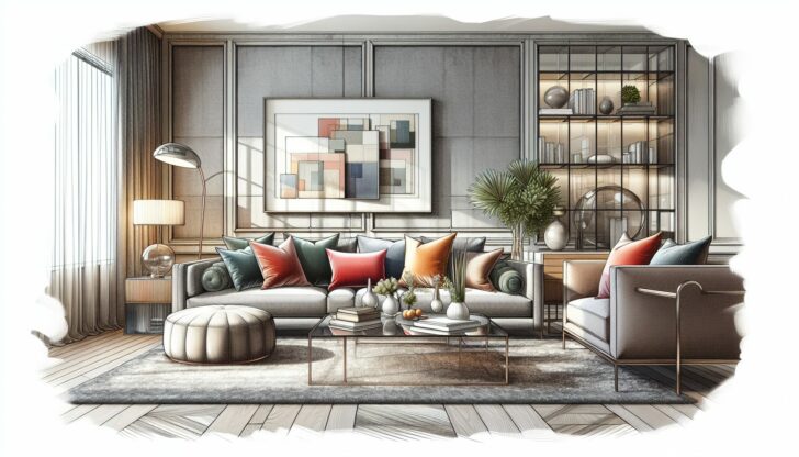 A beautifully arranged living room showcasing various living room furniture sets for 2024.