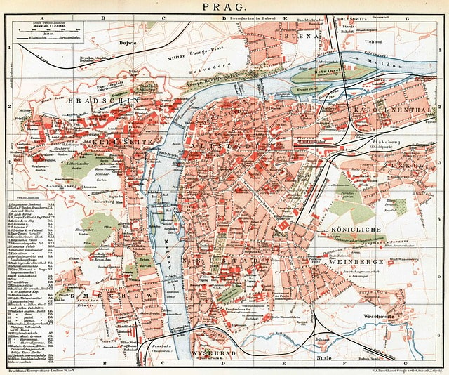 maps, prag, the czech republic