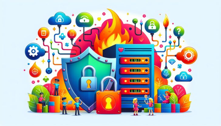 An illustration showing data security measures for NAS devices.