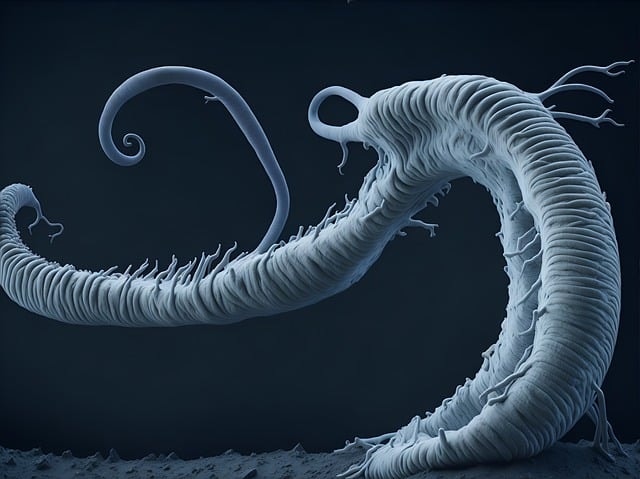 ai generated, tapeworm, parasite