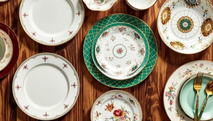 A selection of popular dinnerware patterns and styles.