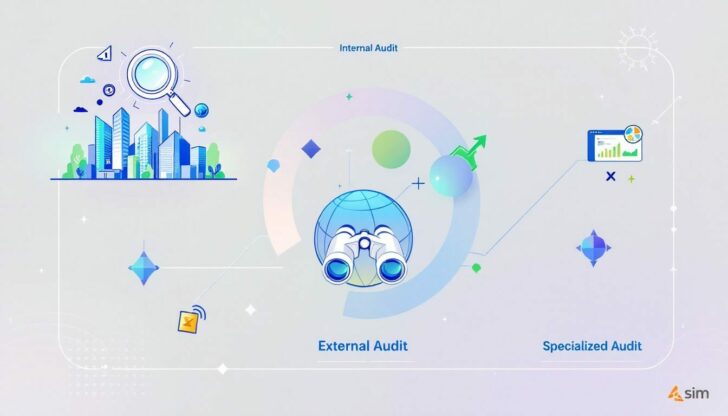 Different types of audits including internal and external audits.