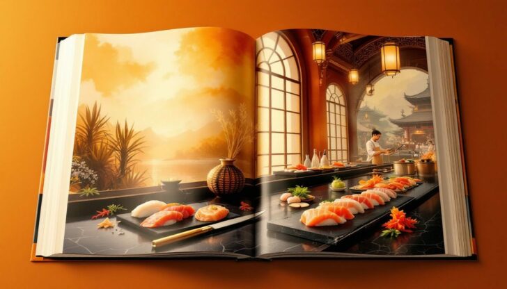 An artistic representation of various cuisines showcasing their importance.